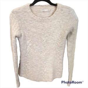 PRANA - Oatmeal Color Short Fisherman Inspired Sweater - Size M